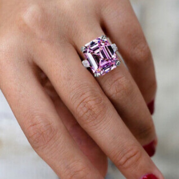 Jewelry - NEW 925 Sterling Silver Pink Stone Ring